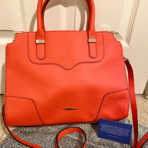 REBECCA MINKOFF Orange Red Leather Purse